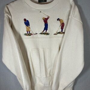 Men’s Susquehanna trail golf embroidered sweater size medium‎